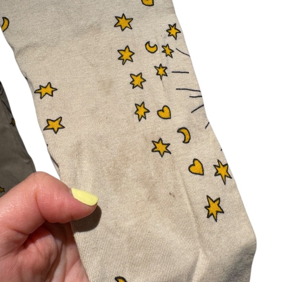 MINI RODINI “cat advice” tan & orange leggings - size 104/110 (3-5 yrs) - Picture 4 of 5